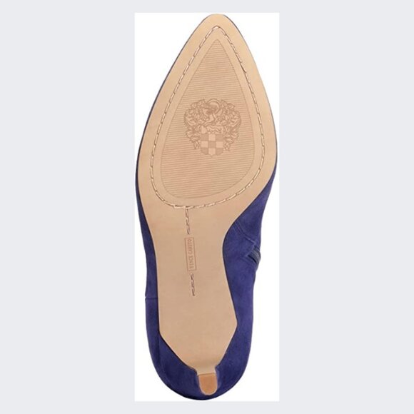 Vince Camuto Suede Booties, Dark Ultraviolet Blue, Size 9, 4 inch heel - Picture 5 of 8